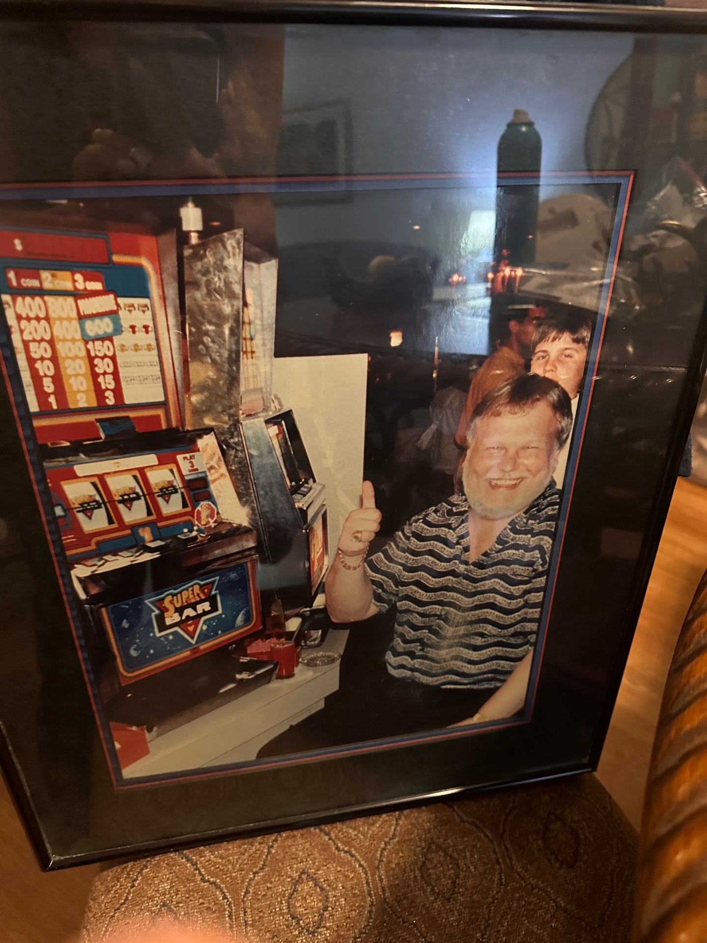 A winning night — thumbs up at the slots