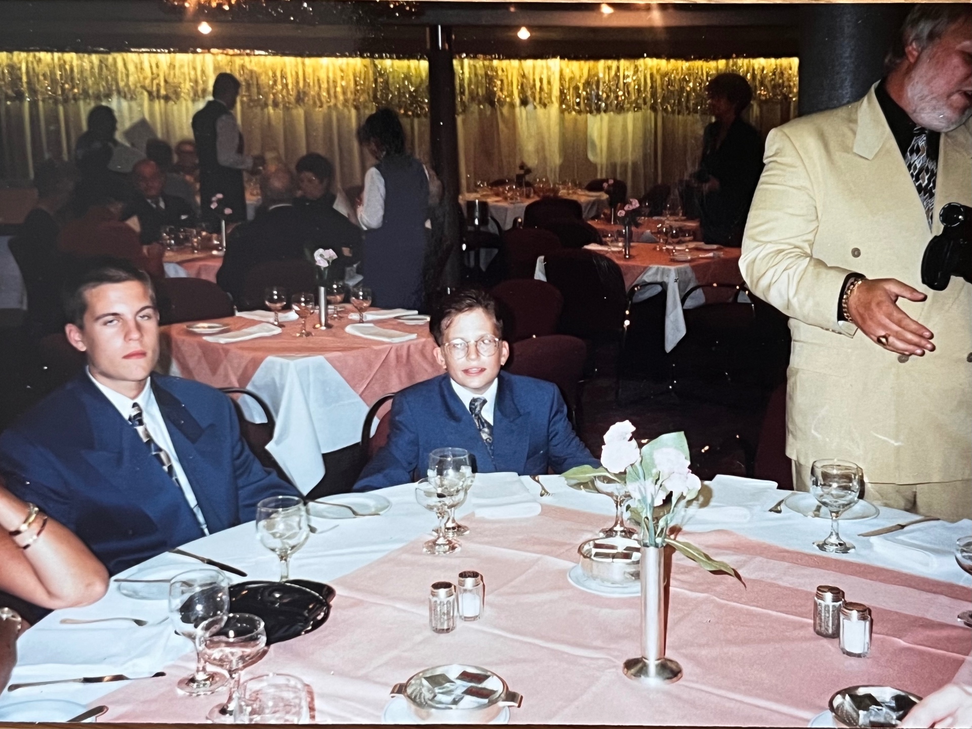 The boys in their suits — Richard's pride, all grown up at a family celebration