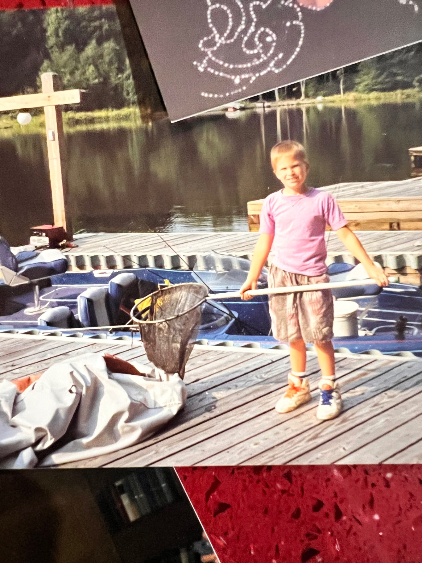 A little fisherman on the dock