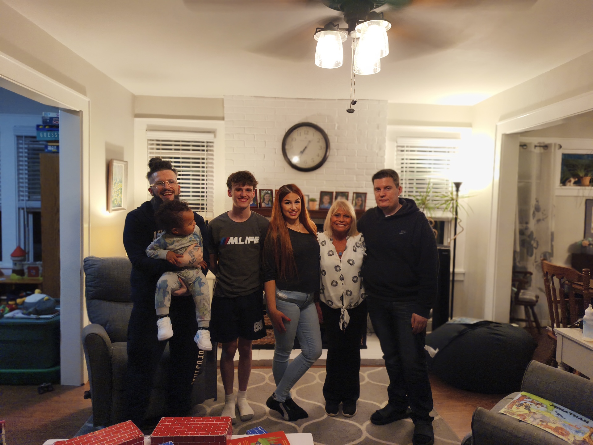 The whole family together
