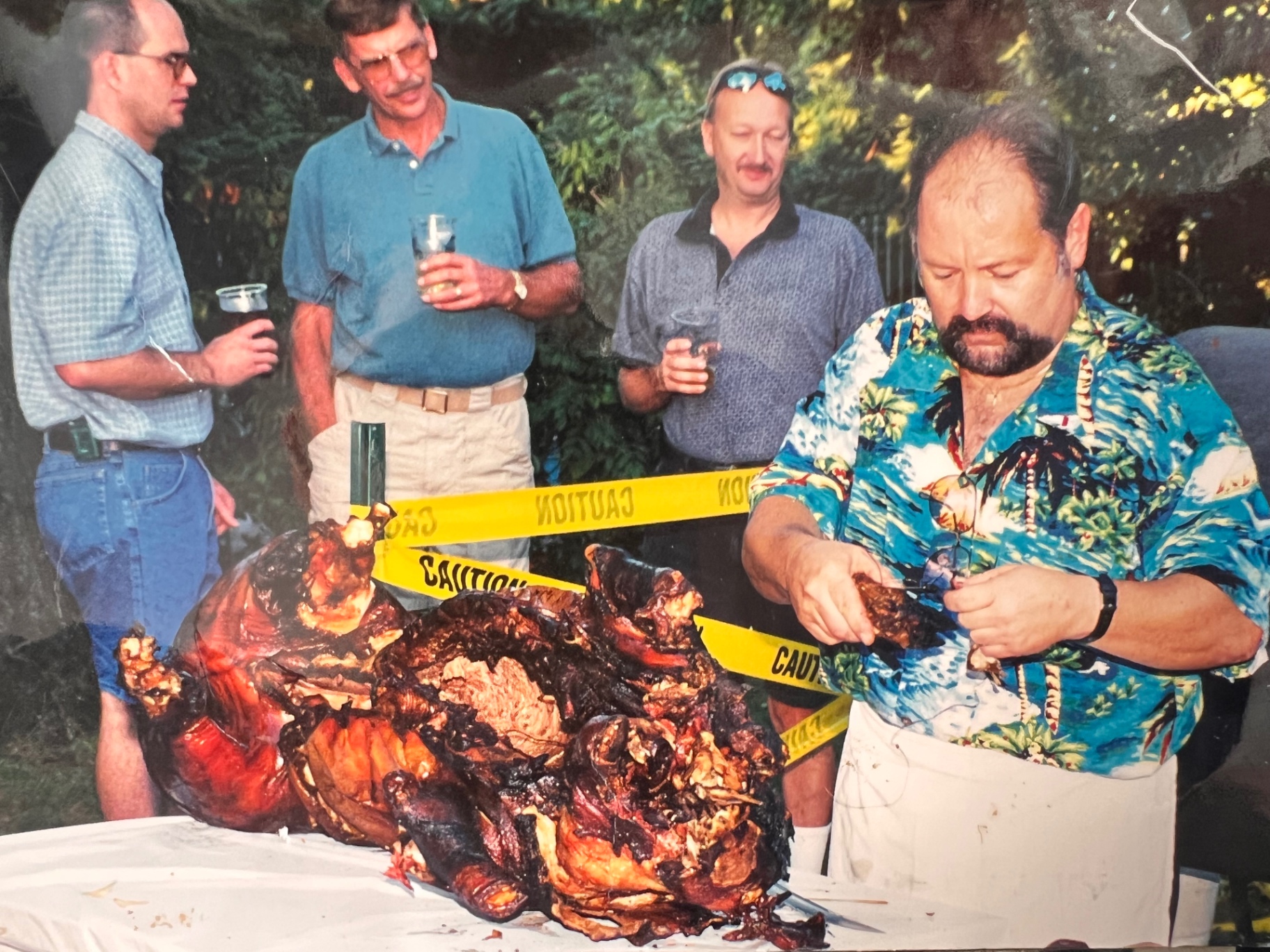 Backyard pig roast with the guys