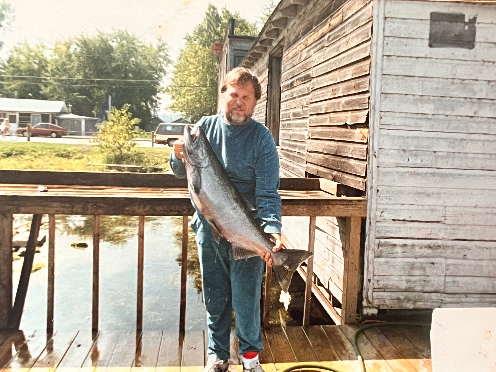 A monster of a salmon — one of those trips he talked about all year